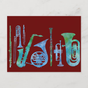 Cool Blue Band Postcard