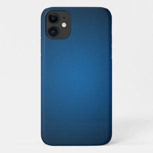 Cool Blue-Black Grainy Vignette iPhone 11 Case