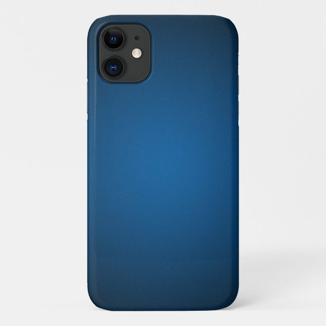 Cool Blue-Black Grainy Vignette Case-Mate iPhone Case (Back)