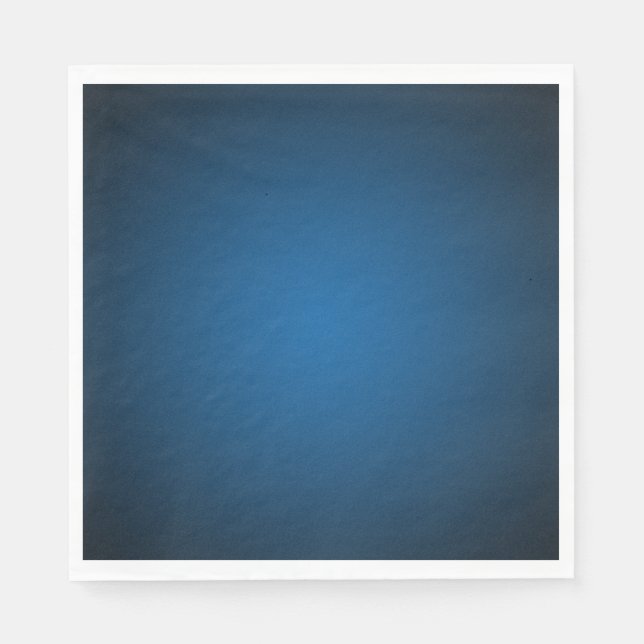 Cool Blue-Black Grainy Vignette Napkin (Front)
