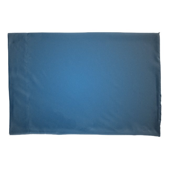 Cool Blue-Black Grainy Vignette Pillowcase (Front)