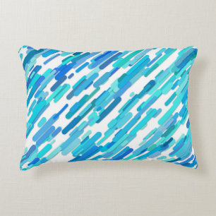 Cool Blue Blue Teal Marine Accent Pillow