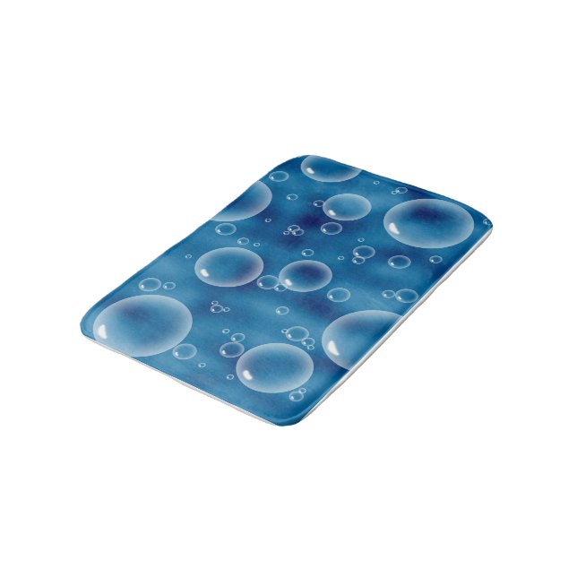Cool blue bubbles Bath Mat (Angled)