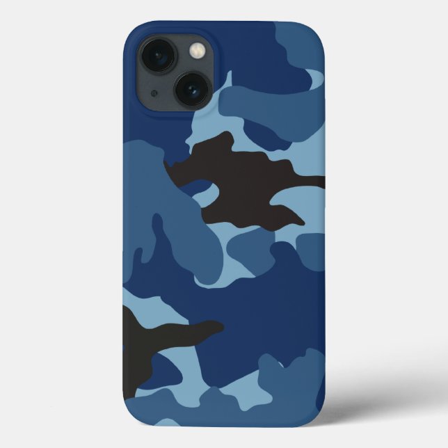 Cool Blue Camo Military Camouflage Background Case-Mate iPhone Case (Back)