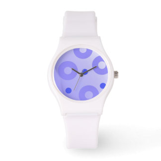 Cool Blue Circles and Dots Watch