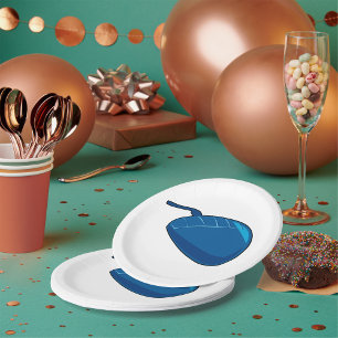 Cool Blue Computer Mouse Tech Paper Plate