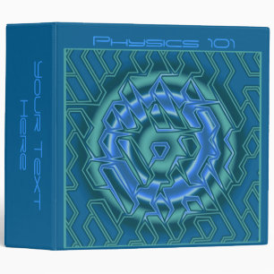 Cool Blue Digital Art Student Course Binder