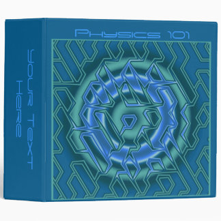 Cool Blue Digital Art Student Course Binder