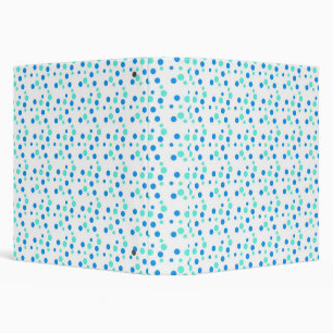 cool blue dots binder