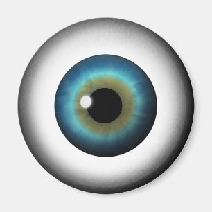 Cool Blue Eyeball Iris Eye Magnets ronds personnal