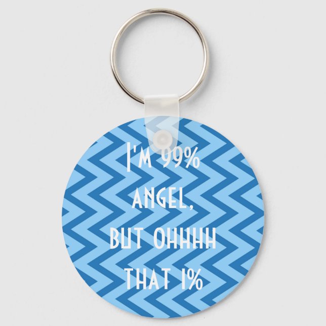 Cool Blue Fanny  Keychain (Front)