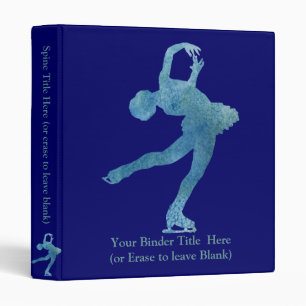 Cool Blue Figure Skater Binder