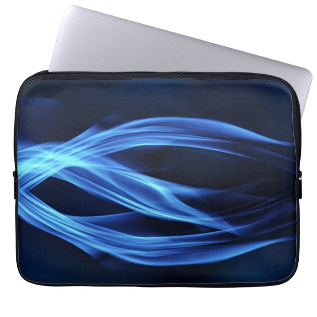Cool Blue Fire Laptop Sleeve (Front)