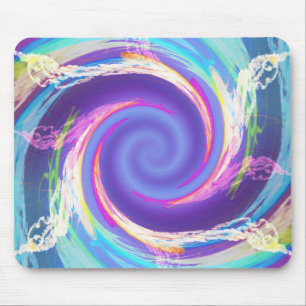 Cool Blue Fire Mousepad
