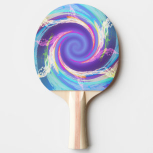Cool Blue Fire Ping Pong Paddle