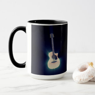Cool Blue Glowing Guitar Mug