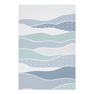 Cool Blue Green Curves Abstract Waves Photo Print