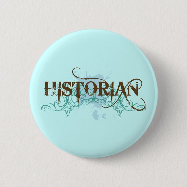 Cool Blue Historian Button (Front)