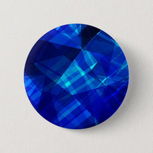 Cool Blue Ice Geometric Pattern 2 Inch Round Button