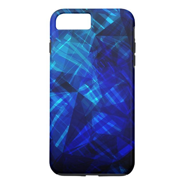 Cool Blue Ice Geometric Pattern Case-Mate iPhone Case (Back)