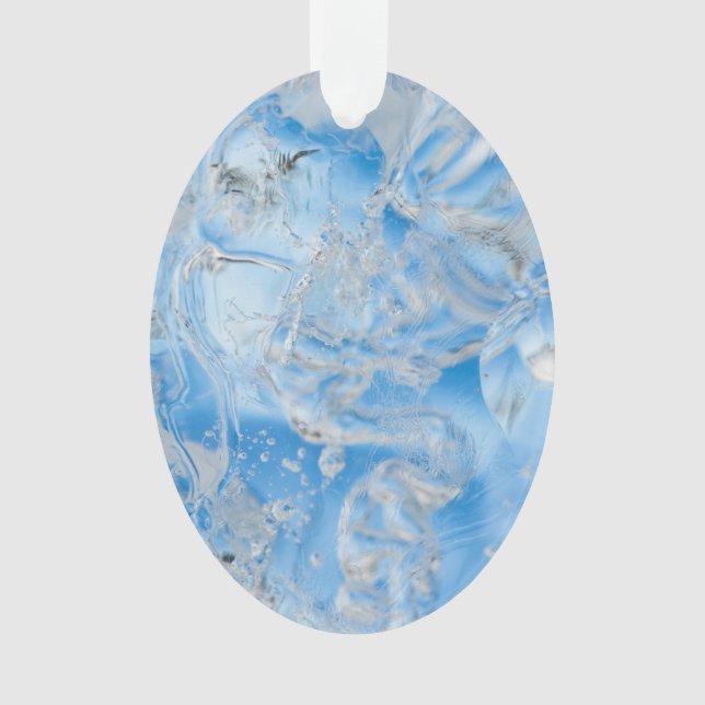 Cool Blue Iceberg Ornament (Front)