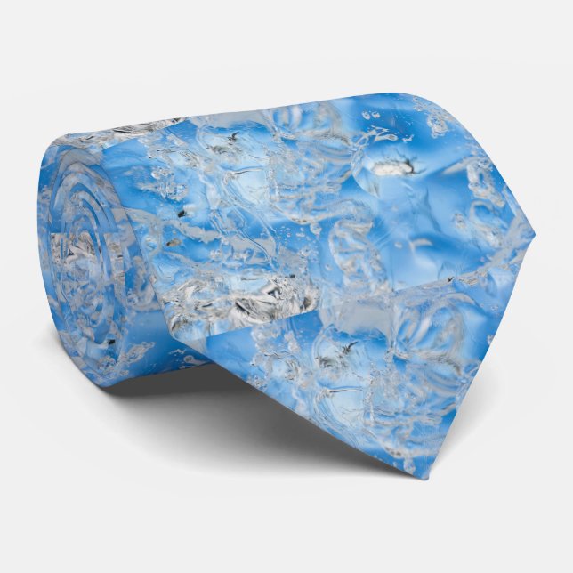 Cool Blue Iceberg Tie (Rolled)