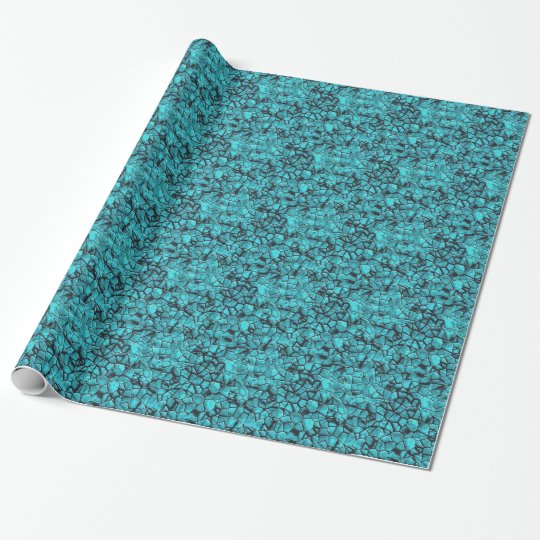 Cool Blue marble stone texture design Wrapping Paper