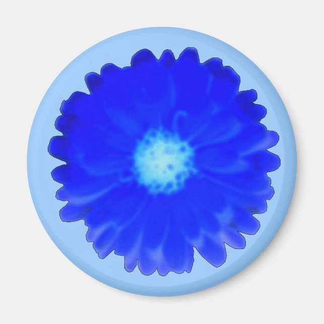 Cool Blue Marigold Magnet (Devant)