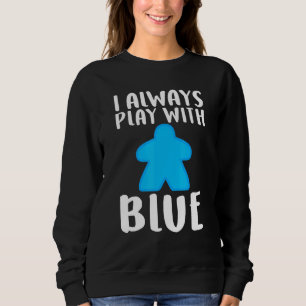 Cool Blue Meeple Board Game For Men Women Sweatshirt