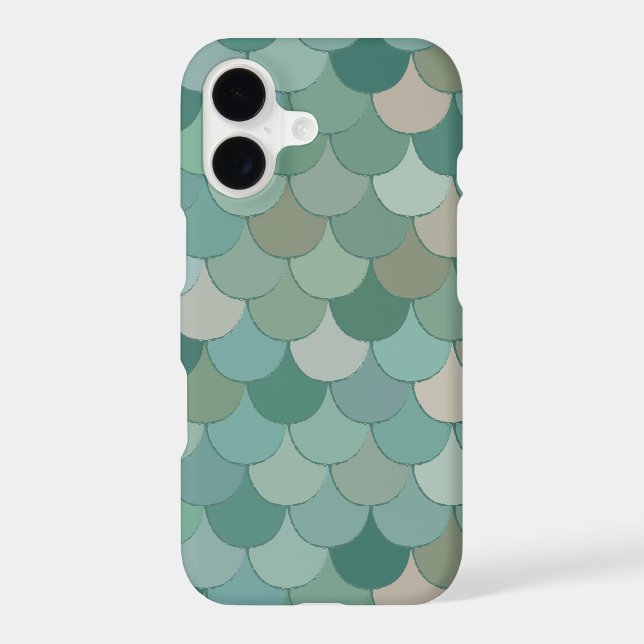 Cool Blue Merman Fish Scales Pattern (Back)