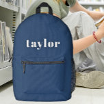 Cool Blue Modern Minimalist Simple Stylish Trendy Printed Backpack<br><div class="desc">Introducing the Cool Navy Blue Modern Minimalist Simple Stylish Trendy Printed Backpack—an ideal accessory for a range of purposes, from back-to-school supplies to personalized solutions for teachers and adults. This backpack boasts a sleek and modern design in a sophisticated navy blue shade, making it a stylish choice for a personalized...</div>