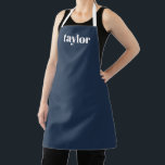 Cool Blue Modern Minimalist Trendy Personalized Apron<br><div class="desc">Introducing the Cool Blue Modern Minimalist Personalized Apron – a stylish and practical gift for women, especially mothers. This custom apron serves as a thoughtful Mother's Day gift or a unique kitchen accessory for moms who love to cook and bake. The calming blue colour adds a trendy and modern touch...</div>