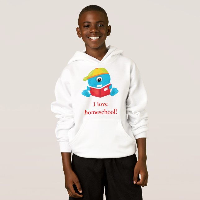 Cool Blue Monster I love Homeschool (Front Full)