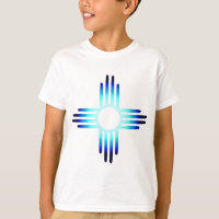 Cool Blue New Mexico Zia Symbol