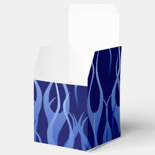 Cool Blue on Blue Racing Flames Favor Box