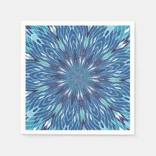 Cool Blue Pattern Paper Napkins