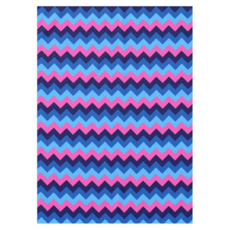 Cool Blue Pink Chevron Pattern Medium Tablecloth