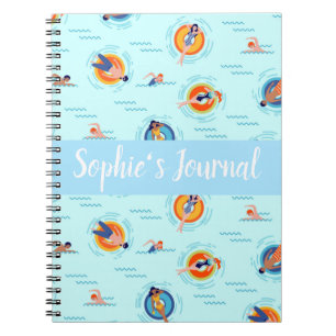 Cool Blue pool party Summer vibe Notebook