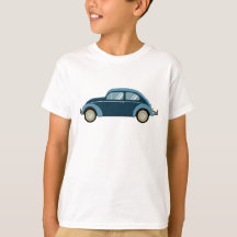 cool blue retro car with scuffs