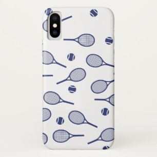 Cool Blue Retro Racquets Pattern Tennis Player   Case-Mate iPhone Case