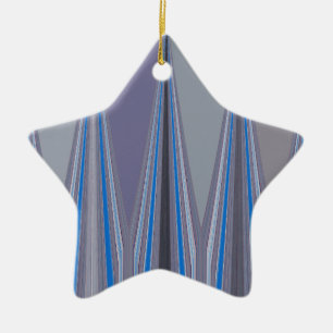 Cool Blue Seamless Design Ceramic Ornament