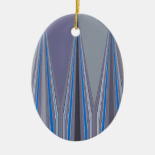 Cool Blue Seamless Design Ceramic Ornament
