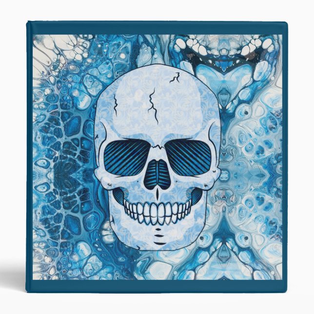Cool Blue Skull Binder (Front)