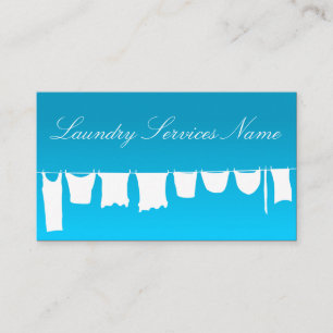 Cool Blue Sky Laundry Services Business Card