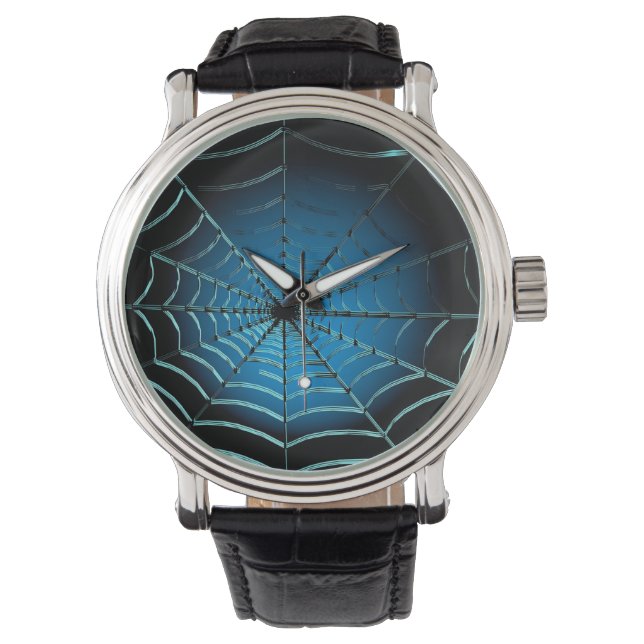 Cool Blue Spider Web Watch (Front)