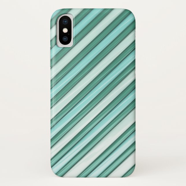 Cool Blue Stripes Case-Mate iPhone Case (Back)