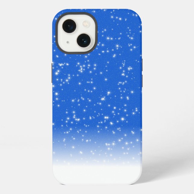 Cool Blue Texture OtterBox iPhone Case (Back)