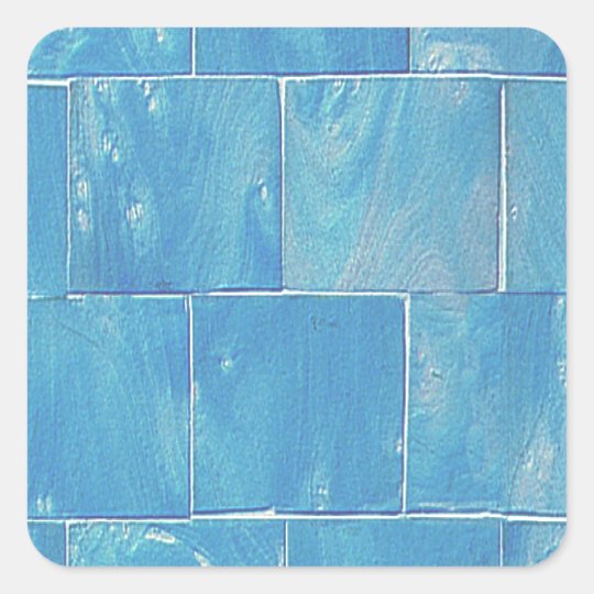 Cool Blue Tile Square Sticker
