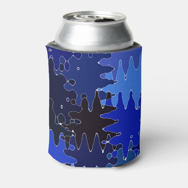 COOL Blue Unique Shapes Can Cooler (Can Back)