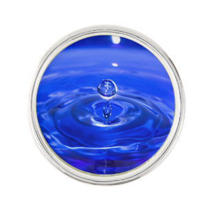 Cool Blue Water Droplet Lapel Pin